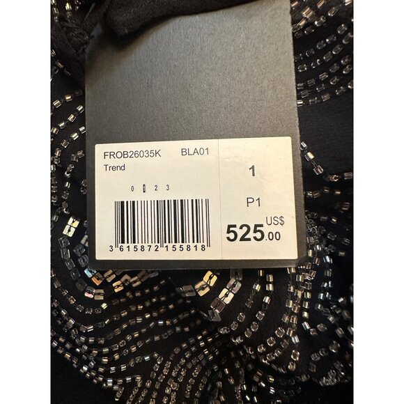 Kooples Black Rhinestone Embellished Mini Dress Wide Sleeve US Size 2 - Picture 7 of 14